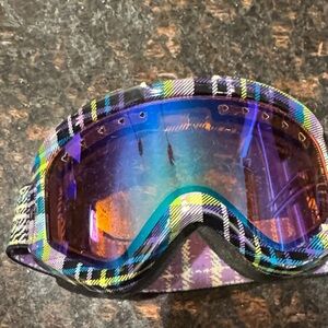 Plaid Multicolor Ski Goggles